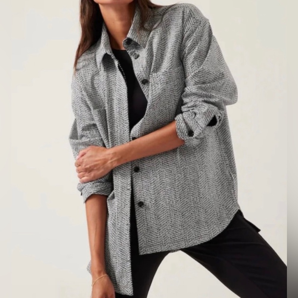 NEW Athleta Textured Shirt Jacket